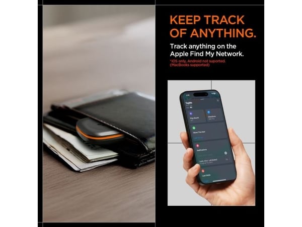 Spigen TagMe, Henkilökohtainen, Etsin, musta, CR1632, Litium, iOS