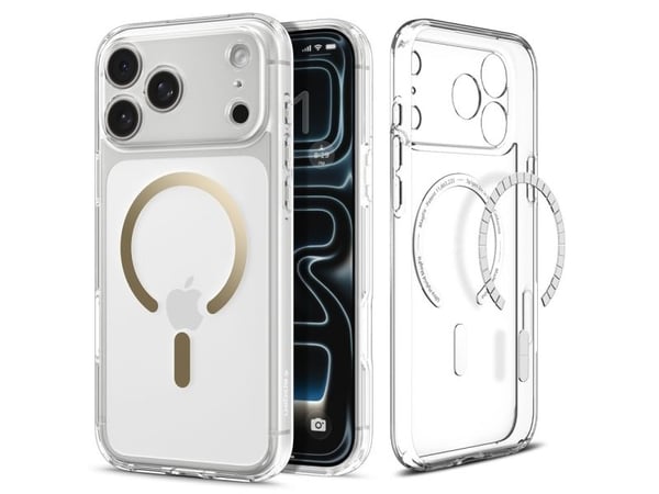 Spigen ACS10284, Mobilskal, Apple, iPhone 17 Pro Max, 17,5 cm (6.9"), Guld, Transparent