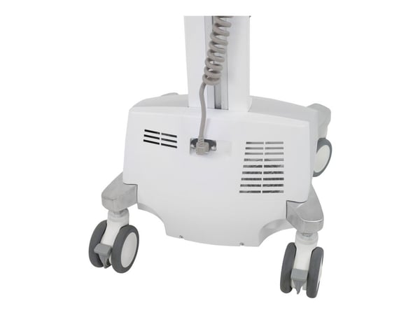 Ergotron StyleView, Alumiini, Harmaa, Valkoinen, Litteä paneeli, Multimediakärry, Alumiini, Muovi, Sinkittyä terästä, 15 kg, 55,9 cm (22")