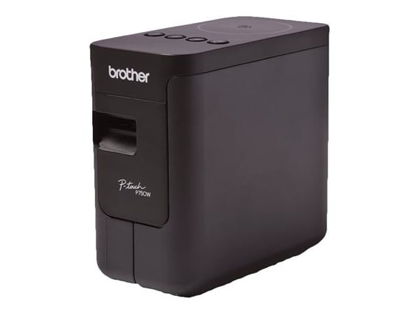 Brother P-Touch PT-P750W - Etikettskriver - termotransfer - Rull (2,4 cm) - 180 dpi - inntil 30 mm/sek - USB 2.0, Wi-Fi, NFC - kutter