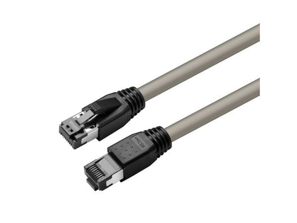 MicroConnect - Koblingskabel - RJ-45 (hann) til RJ-45 (hann) - 5 m - S/FTP - CAT 8.1 - halogenfri, uten hindringer - grå