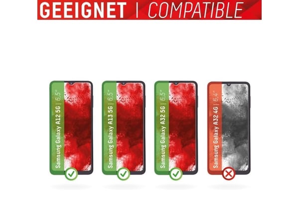 Displex 01635, Samsung, Galaxy A12/A13/A32 5G, Torr applicering, Slagtålig, Reptålig, Dammresistent, Transparent, 1 styck