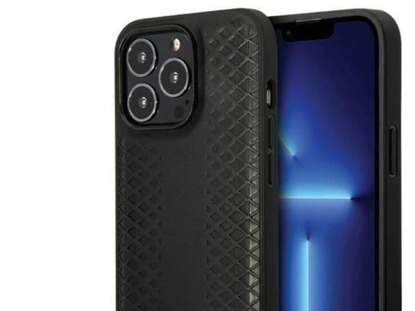 Apple iPhone 14 Pro BMW läderfodral Diamond Pattern (BMHCP14L22RFGK), svart