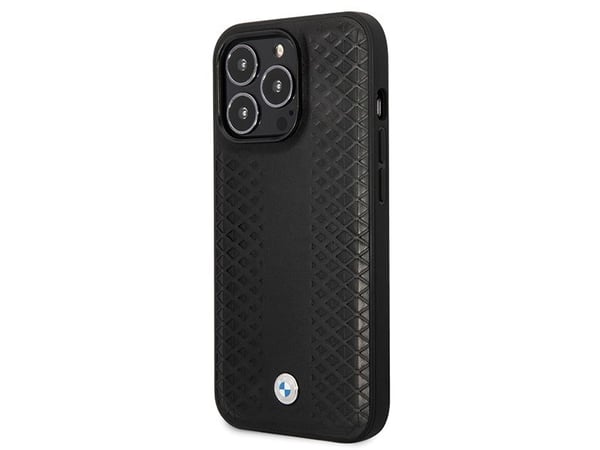 Apple iPhone 14 Pro BMW läderfodral Diamond Pattern (BMHCP14L22RFGK), svart