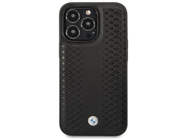 Apple iPhone 14 Pro BMW läderfodral Diamond Pattern (BMHCP14L22RFGK), svart