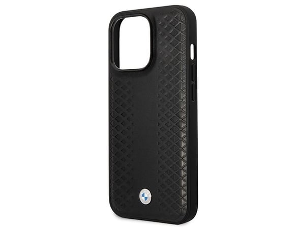 Apple iPhone 14 Pro BMW läderfodral Diamond Pattern (BMHCP14L22RFGK), svart