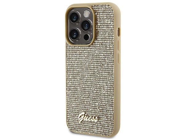 Apple iPhone 15 Pro Guess Case Disco Metal Script (GUHCP15LPMSDGSD) kultainen