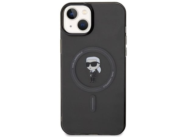 Karl Lagerfeld KLHMP15MHFCKNOK iPhone 15 Plus / 14 Plus 6,7" hårt skydd, svart IML Ikonik MagSafe
