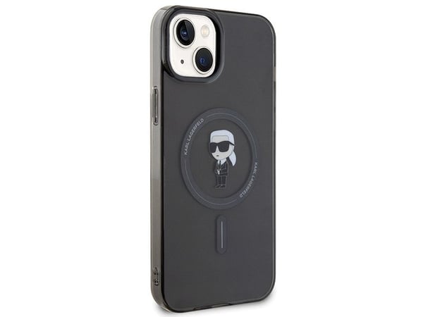 Karl Lagerfeld KLHMP15MHFCKNOK iPhone 15 Plus / 14 Plus 6,7" hårt skydd, svart IML Ikonik MagSafe