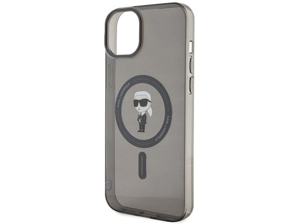Karl Lagerfeld KLHMP15MHFCKNOK iPhone 15 Plus / 14 Plus 6,7" hårt skydd, svart IML Ikonik MagSafe