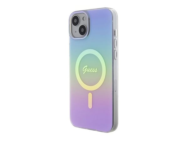 GUESS GUHMP15SHITSU iPhone 15/14/13 6,1" lilla/iriserende hardt deksel med Magsafe