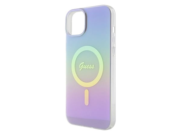 GUESS GUHMP15SHITSU iPhone 15/14/13 6,1" lilla/iriserende hardt deksel med Magsafe