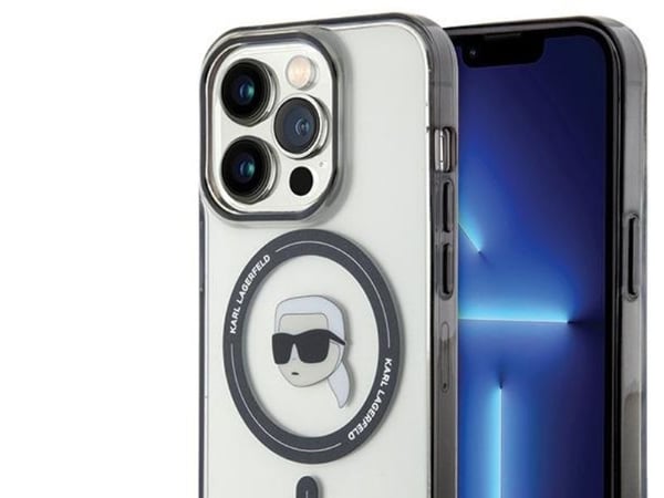 Karl Lagerfeld KLHMP15XHKHNOTK Apple iPhone 15 Pro Max 6.7" transparent hårt skal IML Karl’s Head MagSafe