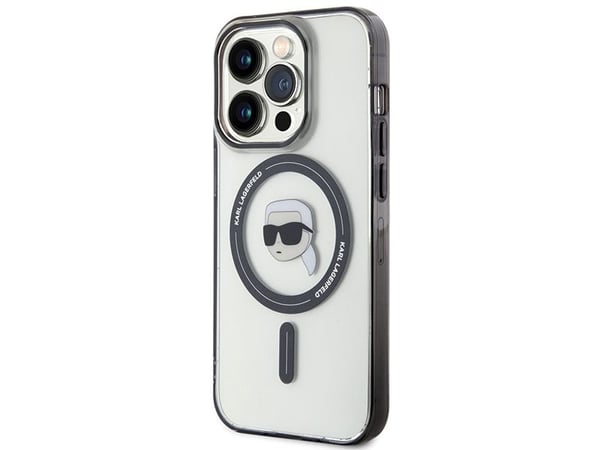 Karl Lagerfeld KLHMP15XHKHNOTK Apple iPhone 15 Pro Max 6.7" transparent hårt skal IML Karl’s Head MagSafe
