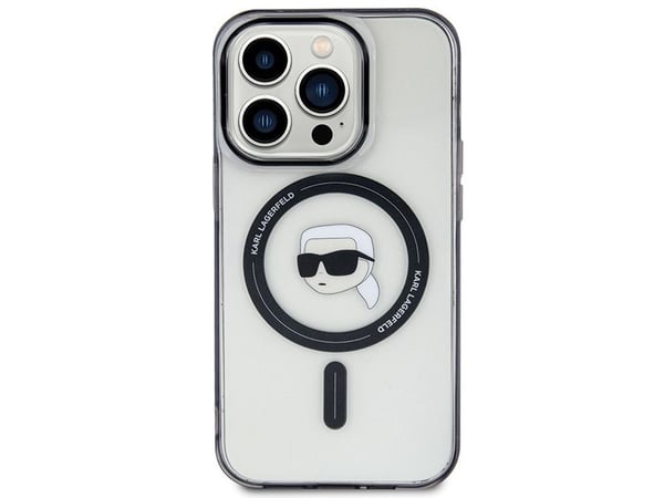 Karl Lagerfeld KLHMP15XHKHNOTK Apple iPhone 15 Pro Max 6.7" transparent hårt skal IML Karl’s Head MagSafe