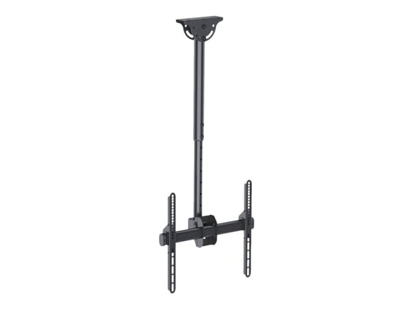 TECHly - Monteringssett (takmontering, monteringsbrakett, teleskopstang) - for flatpanel - stål - svart - skjermstørrelse: 32"-55" - takmonterbar