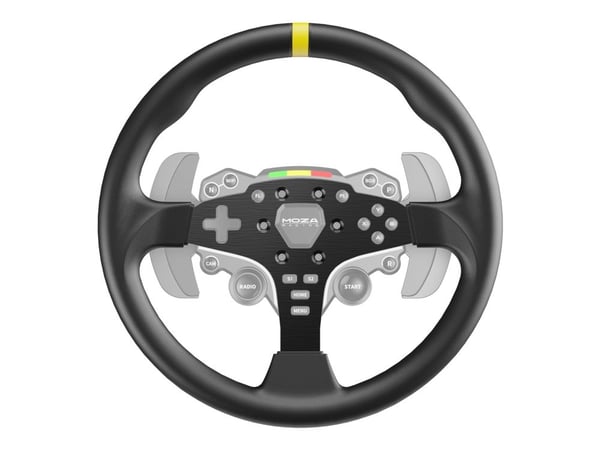 MOZA RS046, PC, Racing hjul, Sort, Aluminium, Moza, 1 stk