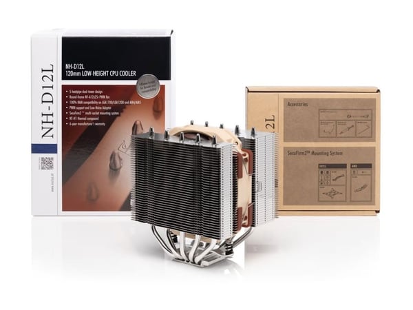 Noctua NH-D12L - Processorkylare - (för: LGA1700, LGA1150, LGA1151, LGA1155, LGA1156, LGA1200, LGA2011, LGA2066, AM4, AM5, LGA2011-3 (Square ILM), ...