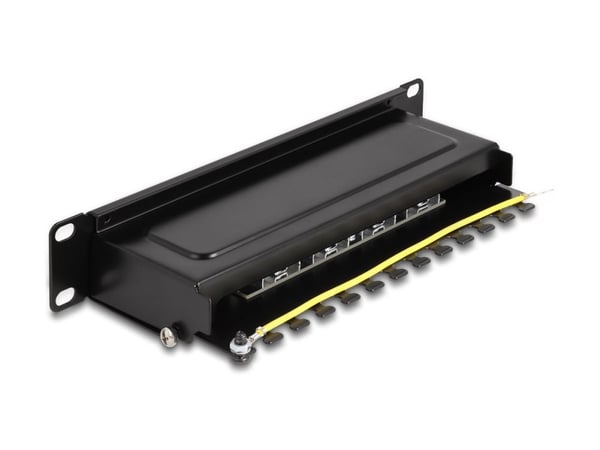Delock - Koblingspanel - rackmonterbar - CAT 6a - RJ-45 X 8, LSA X 8 - svart - 1U - 10"