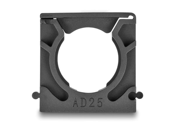 Delock - Kabelholder - with locking clip, 25 mm - svart (en pakke 4)