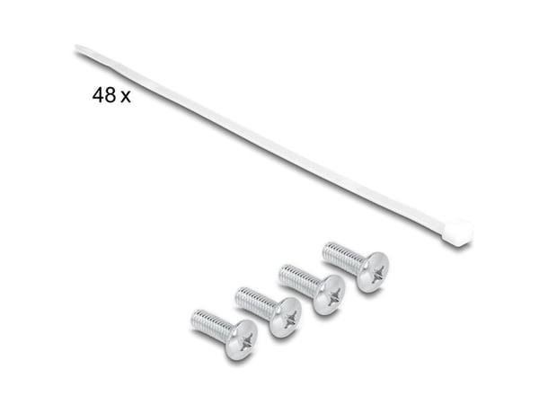 Delock - Patchpanel (blank) - sort - 2U - 19" - 48 porte