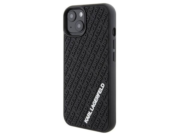 Karl Lagerfeld KLHCP15S3DMKRLK Apple iPhone 15 / 14 / 13 6,1" hardt deksel i svart 3D Rubber Multi Logo