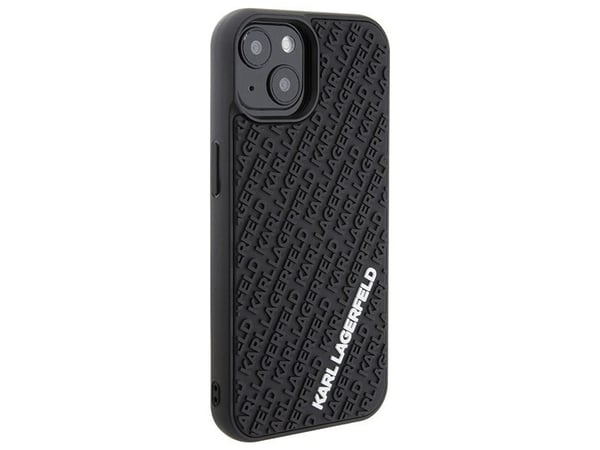 Karl Lagerfeld KLHCP15S3DMKRLK Apple iPhone 15 / 14 / 13 6,1" hardt deksel i svart 3D Rubber Multi Logo