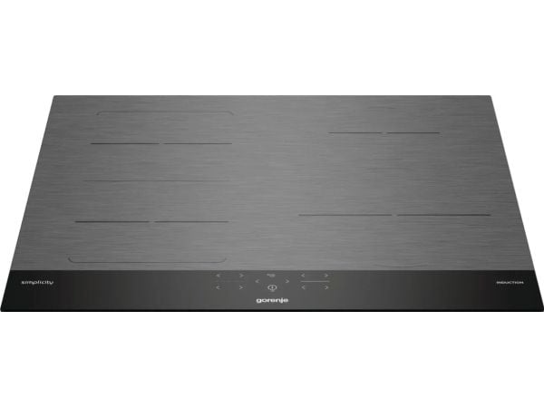 Gorenje GI6421SYB, Svart, Grå, Innebygget, 59.5 cm, Sonebasert induksjon, Glass-keramikk, 4 zone(s)