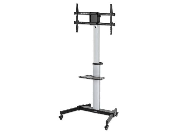 Manhattan mobil TV-holder 37-86" opptil 50 kg justerbar PIVOT AV-hylle