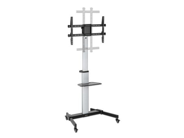 Manhattan mobil TV-holder 37-86" opptil 50 kg justerbar PIVOT AV-hylle