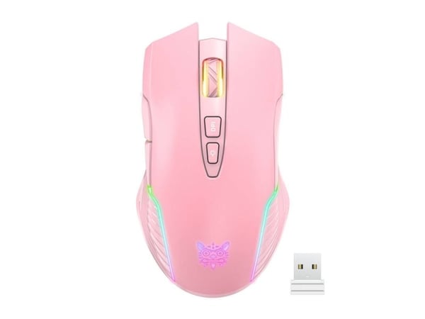 Onikuma CW905 RGB mus rosa (ON-CW905-W/PK)