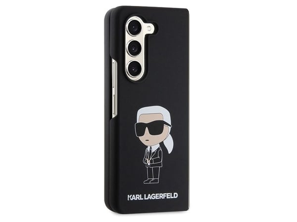 Deklas Karl Lagerfeld KLHCZFD5SNIKBCK med Fold5 hårt hårdcase svart/svart silikon Iconik