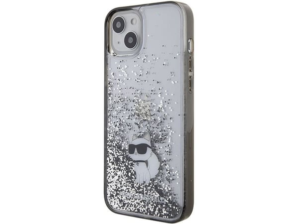 Karl Lagerfeld KLHCP15MLKCNSK deksel til Apple iPhone 15 Plus/14 Plus 6.7" (klar hardt deksel) Liquid Glitter Choup