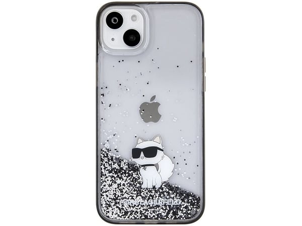 Karl Lagerfeld KLHCP15MLKCNSK deksel til Apple iPhone 15 Plus/14 Plus 6.7" (klar hardt deksel) Liquid Glitter Choup