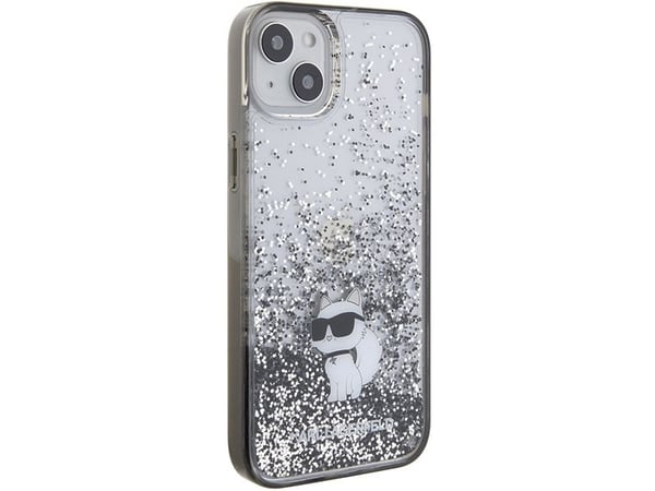Karl Lagerfeld KLHCP15MLKCNSK deksel til Apple iPhone 15 Plus/14 Plus 6.7" (klar hardt deksel) Liquid Glitter Choup