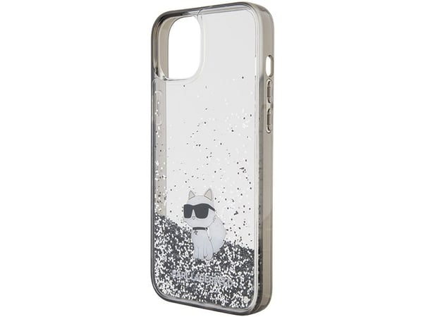 Karl Lagerfeld KLHCP15MLKCNSK deksel til Apple iPhone 15 Plus/14 Plus 6.7" (klar hardt deksel) Liquid Glitter Choup