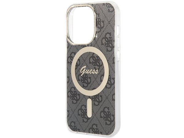 Guess tapauksessa iPhone 15 Pro 6,1" GUHMP15LH4STK musta HC MAGSAFE IML 4G B