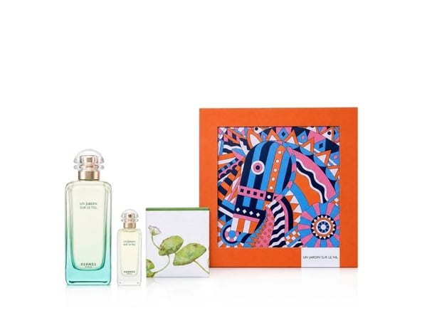 Hermès Un Jardin Sur le Nil EDT 100 ml + EDT MINI 7,5 ml + Soap 50 g (unisex)