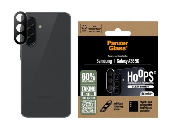 PanzerGlass Hoops - Linsebeskytter for mobiltelefon - gjennomsiktig - for Samsung Galaxy A36