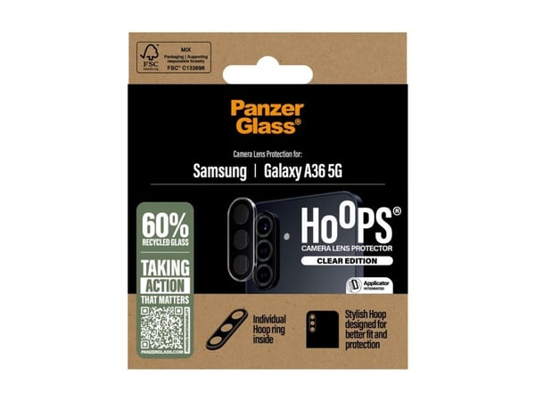 PanzerGlass Hoops - Linsebeskytter for mobiltelefon - gjennomsiktig - for Samsung Galaxy A36