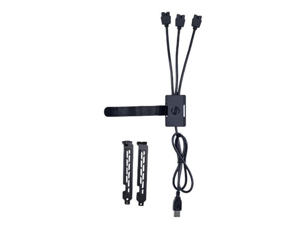 Lian Li PW-U2TPAB, USB A-tyyppi, 3 x IDC (9 pin), Uros, Uros, Suora, Suora