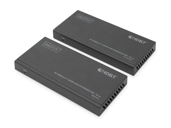 DIGITUS DS-55512 - Sender og mottaker - video/lyd/infrarød/USB-utvider - HDMI, HDBaseT - over CAT 5e/6/6a/7/8 - opp til 70 m