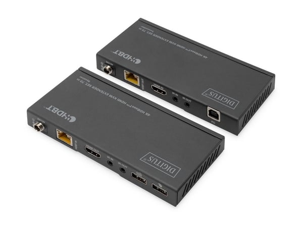 DIGITUS DS-55512 - Sender og mottaker - video/lyd/infrarød/USB-utvider - HDMI, HDBaseT - over CAT 5e/6/6a/7/8 - opp til 70 m