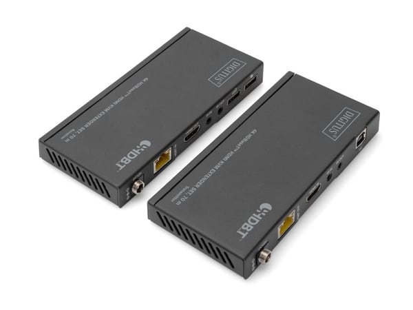 DIGITUS DS-55512 - Sender og mottaker - video/lyd/infrarød/USB-utvider - HDMI, HDBaseT - over CAT 5e/6/6a/7/8 - opp til 70 m