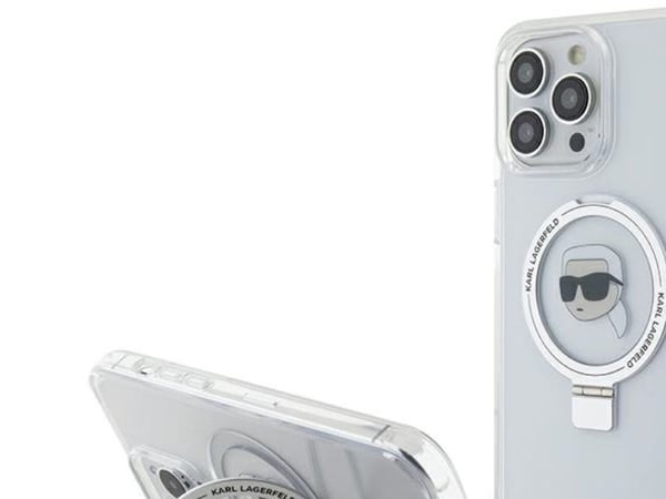 "Hello Kitty Ring Stand Glitter Electrop Logo MagSafe Case iPhone 15 Pro - vaaleanpunainen - vaaleanpunainen
