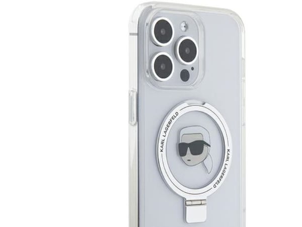"Hello Kitty Ring Stand Glitter Electrop Logo MagSafe Case iPhone 15 Pro - vaaleanpunainen - vaaleanpunainen