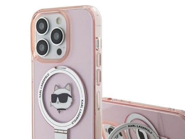 Karl Lagerfeld KLHMP15XHMRSCHP hårt skal till Apple iPhone 15 Pro Max 6.7" - rosa