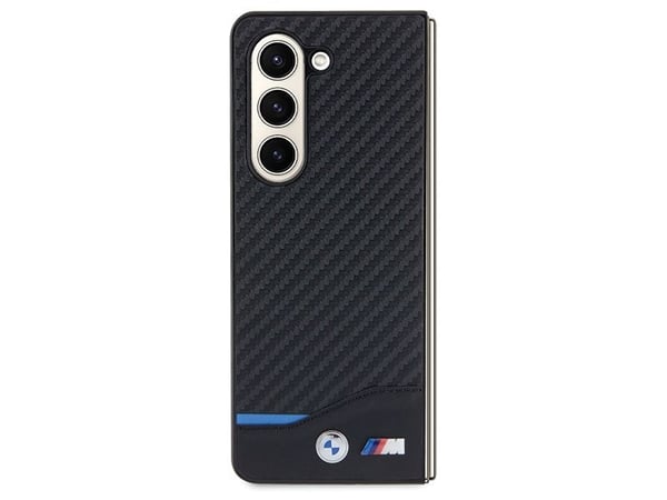 Samsung Galaxy Z Fold 5 - svart BMW läderfodral i karbon