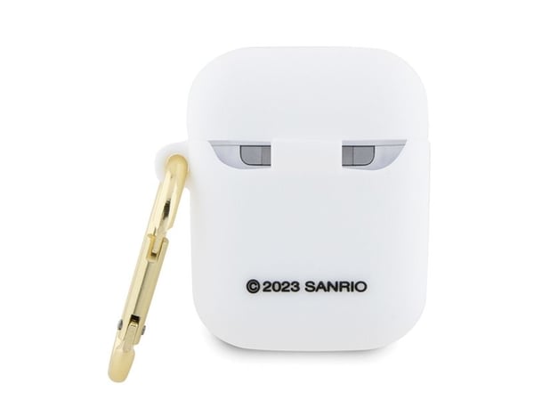 Hello Kitty HKAP23DKHSH AirPods Pro 2 (2022/2023) skydd i silikon 3D Kitty Head, vit/vit
