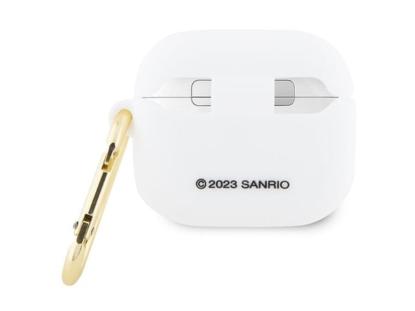 Apple AirPods 3 Hello Kitty Silikon 3D Kitty Head (HKA33DKHSH) hörlursfodral vit